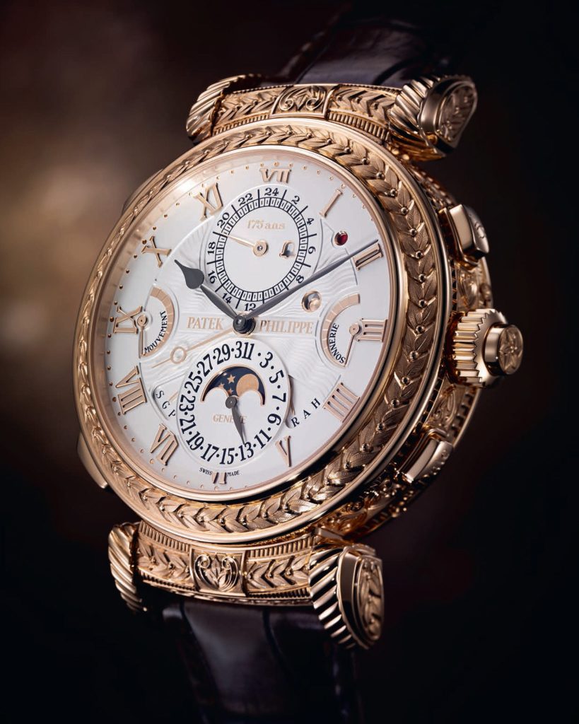The Pateke Phillipe Grandmaster Chime watch featured by New Bond Street Pawnbrokers, an elite London Pawnbroker having their main London pawn shop on Bond Street. This is one of teh most expensive Patek Philippe watches in the world, ever sold at auction as of 2025