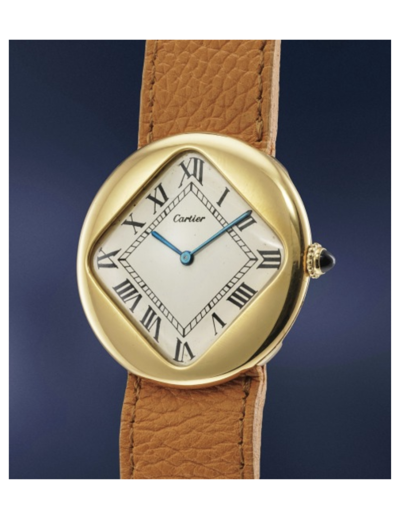 expensive Cartier Peeble watch sold at auction in geneva
