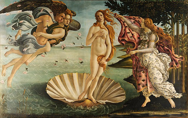 Botticelli The Birth of Venus - famous painting of women